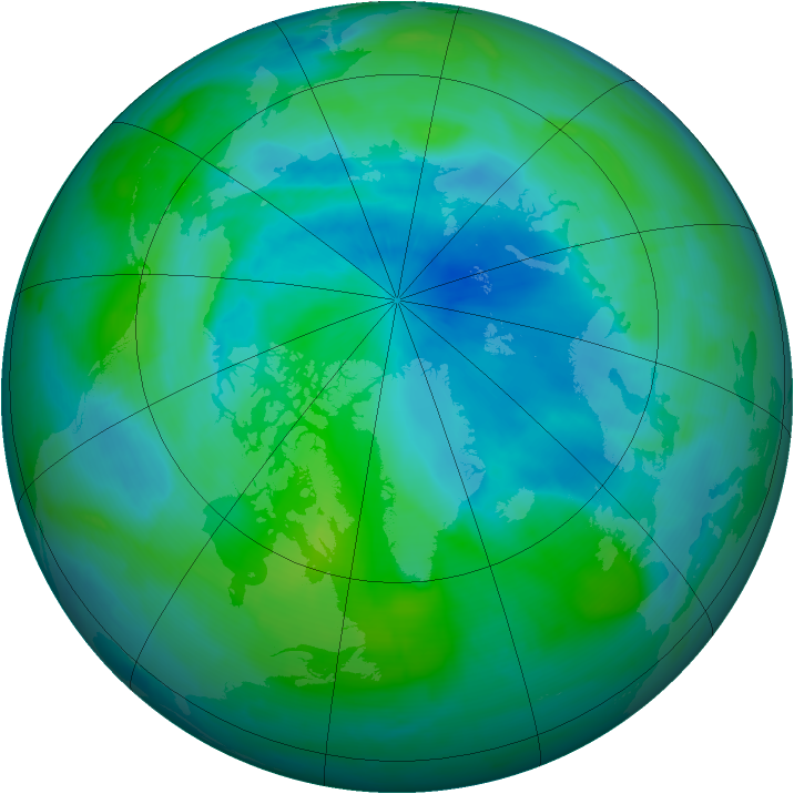 Arctic ozone map for 11 September 2008